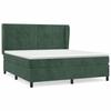 3129222 vidaXL Lit à sommier tapissier et matelas Vert foncé 160x200cm Velours