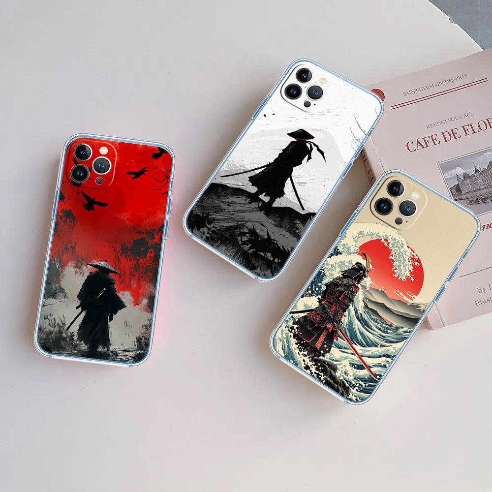 CJ70 Japan Samurai Soft Shell Transparent Phone Case for Motorola Moto Edge 20 30 40 50 S30 Fusion Ultra Pro Neo Lite + G200 G23