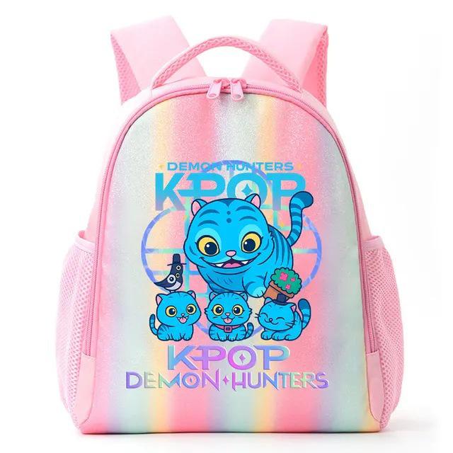 K-Pop Anime Demon & Witch Hunter Student Rainbow Backpack (HUNTR/X)