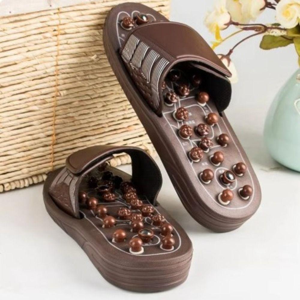 Тапочки для массажа с противоскользящим эффектом Магнитная обувь для массажа стоп Сандалии для рефлексотерапии Фасциит