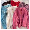 Autumn and Winter Short Sweater for Women Korean Color Button Round Neck Knitted Cardigan for Women