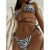 Sexy Brazilian Thong Bikini Mujer Swimwear Women 2024 Bandage Leopard Swimsuit Micro Bikini Set Summer Beachwear Swim Suit
