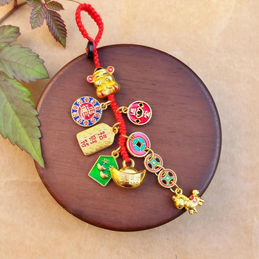 Год Лошади Брелок на Удачу Шнурок для Мобильного Телефона Зодиакальная Подвеска Лошадь Аксессуары для Подвешивания на Сумку Подарок на Год