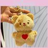 Cute Cartoon Butter Bear Plush Keychain Lovable Stuffed Animal For Kids With Soft Pp Cotton Filling
