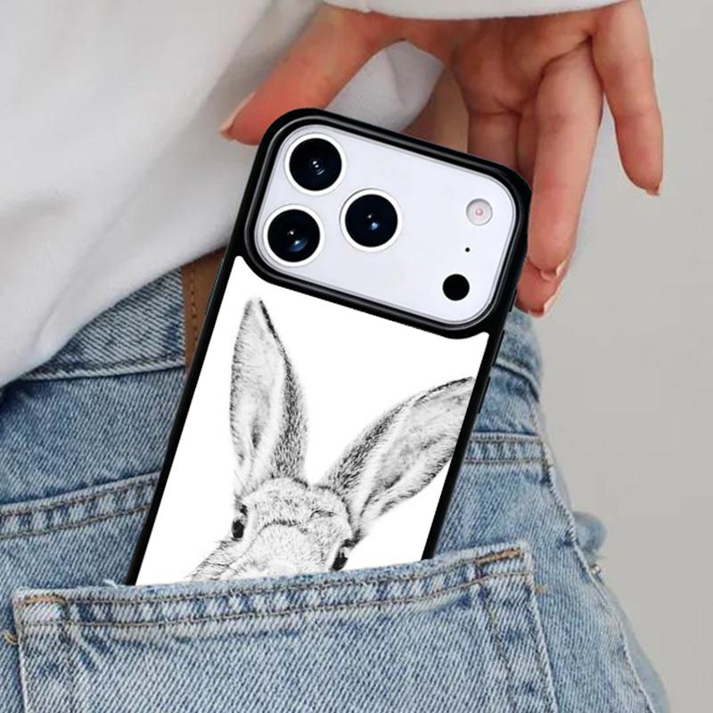 Чехол для телефона с принтом Кролики для iPhone 16e 15 14 13 12 17 Pro Max Plus Air 17pro Чехол Coque