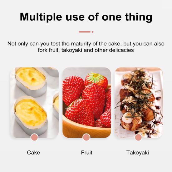 2 шт. Тестер для торта из нержавеющей стали, палочка для проверки готовности, вспомогательные кухонные инструменты для проверки выпечки, проверка готовности десерта для точности выпечки