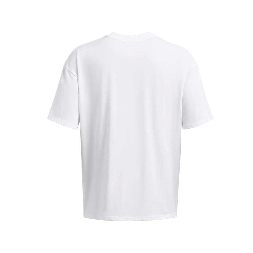 Under Armour Футболка с коротким рукавом и принтом логотипа Sm Box, влагоотводящая, свободного кроя, мужская, белая 1386803-100