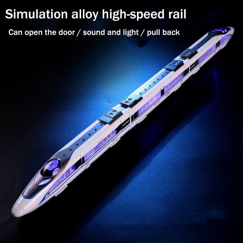 Child Simulation Sound And Light High-speed Rail Toy Alloy Model For Boys Realistic Design And Durable Material
