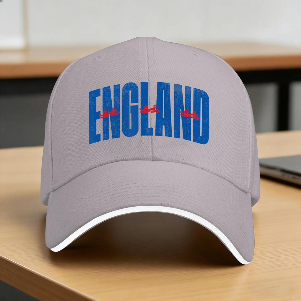 Licensed England National Football Team Baseball Cap Stylish Trucker Hat Summer UnisexTeens Running Hippie Baseball Caps
