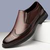 Fashion Luxury Brand Man Oxford Shoes Genuine Leather Men Casual Shoes Slip On Loafers British Style Formal Dress Footwear Brogue Shoes