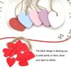 1 Set Wood Slices Including Rope Love Heart Shaped Hand-made Wooden Chips Lovely House Adorn for Party Scrapbooking Photo Album