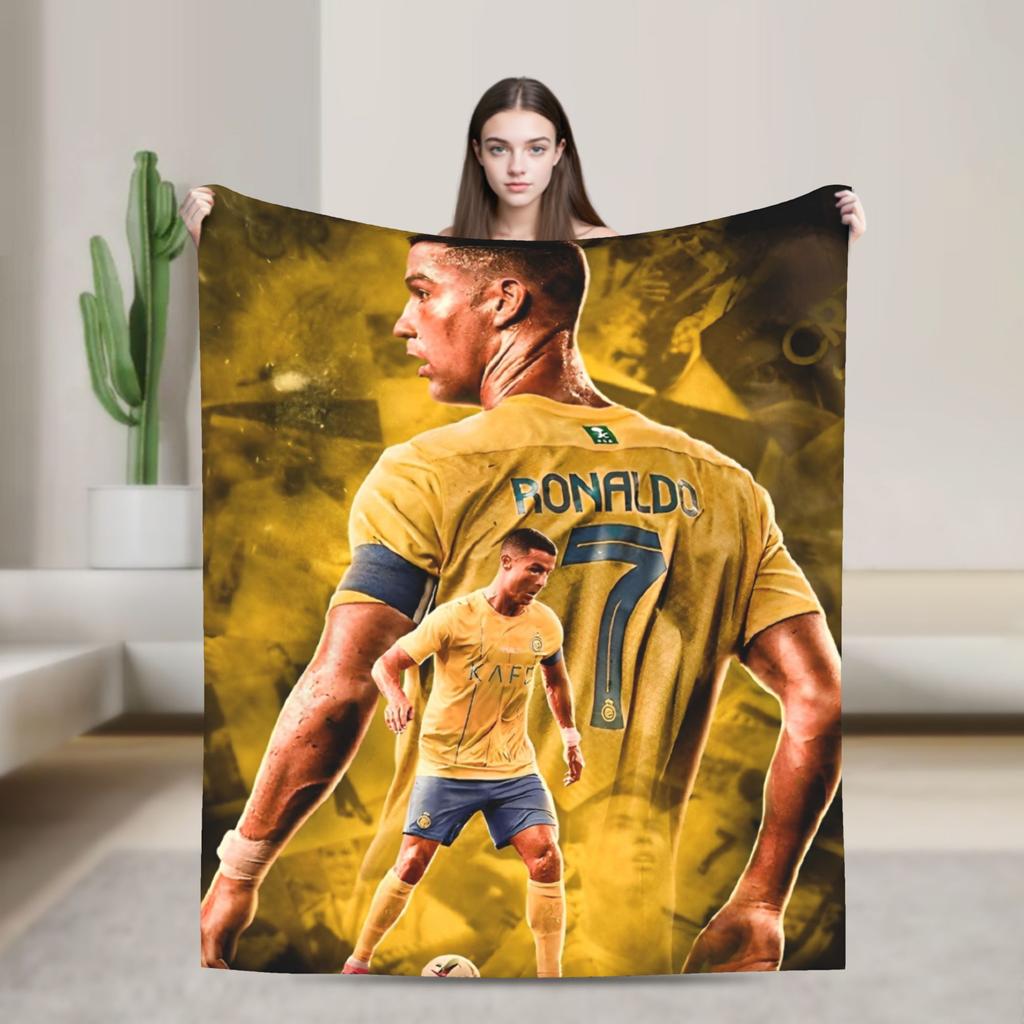 The Legend CR7 Blanket Football Soccer Flannel Novelty Warm Throw Blankets for Bed Sofa Decoration