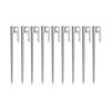 MOON LENCE Titanium Pegs, Laser-Welded, Ultra-Lightweight, High-Strength, for Tent and Tarps, Outdoor Camping, Includes Storage Bag, 20cm, Set of 8
