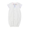 Short Sleeve Mini Coverall Made In Preparing for Baby White [Miki House] Two-Way Romper, Plain, Bear, Japan, Boys, Girls, Newborns, Birth, Baby,