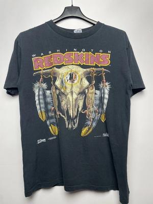 Репринт Washington Redskins NFL Футбол Редкий дизайн черный винтажный Унисекс Футболка