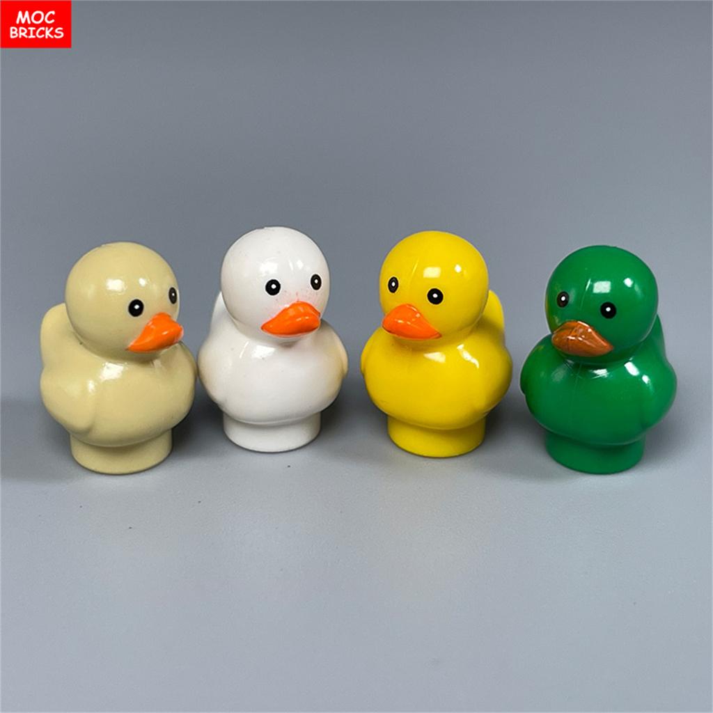 non-toxic MOC Bricks Animal Duck Swan River Lake Farm Scene View Accessories DIY Building Blocks Toys for Children Gifts