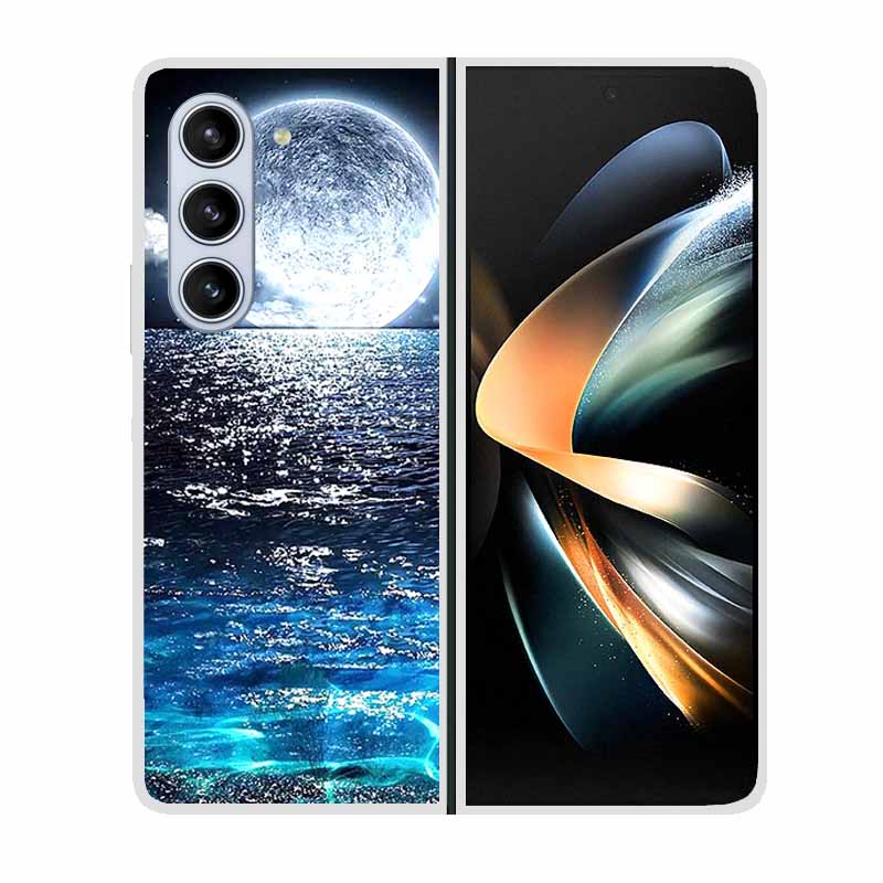 Чехол для Samsung Galaxy Fold 6 Крутое Космическое Животное Прозрачные Жесткие Чехлы для Телефона для Galaxy Z Fold6 5G 2024 Задняя Крышка Zfold6 Чехлы Capa