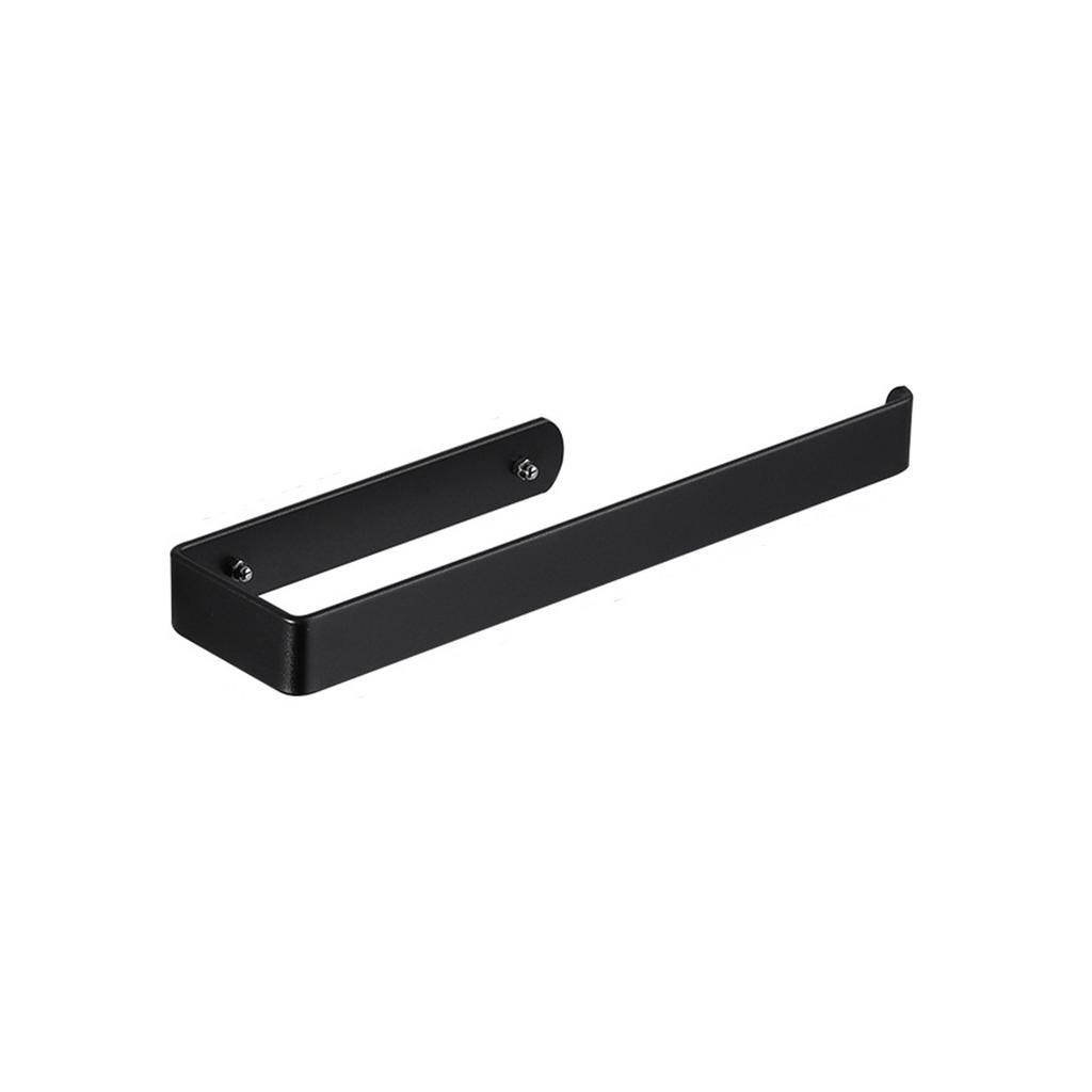 Paper Towel Holder Self-Adhesive Or Drilling, Black Paper Towel Rack Under Cabinet For Kitchen, Upgraded Aluminum Kitchen Roll Holder Lighter