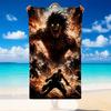 Quick Dry Beach Towel Attack on Titan Pattern, Lightweight Absorbent Towel for Pool Beach Vacation Use