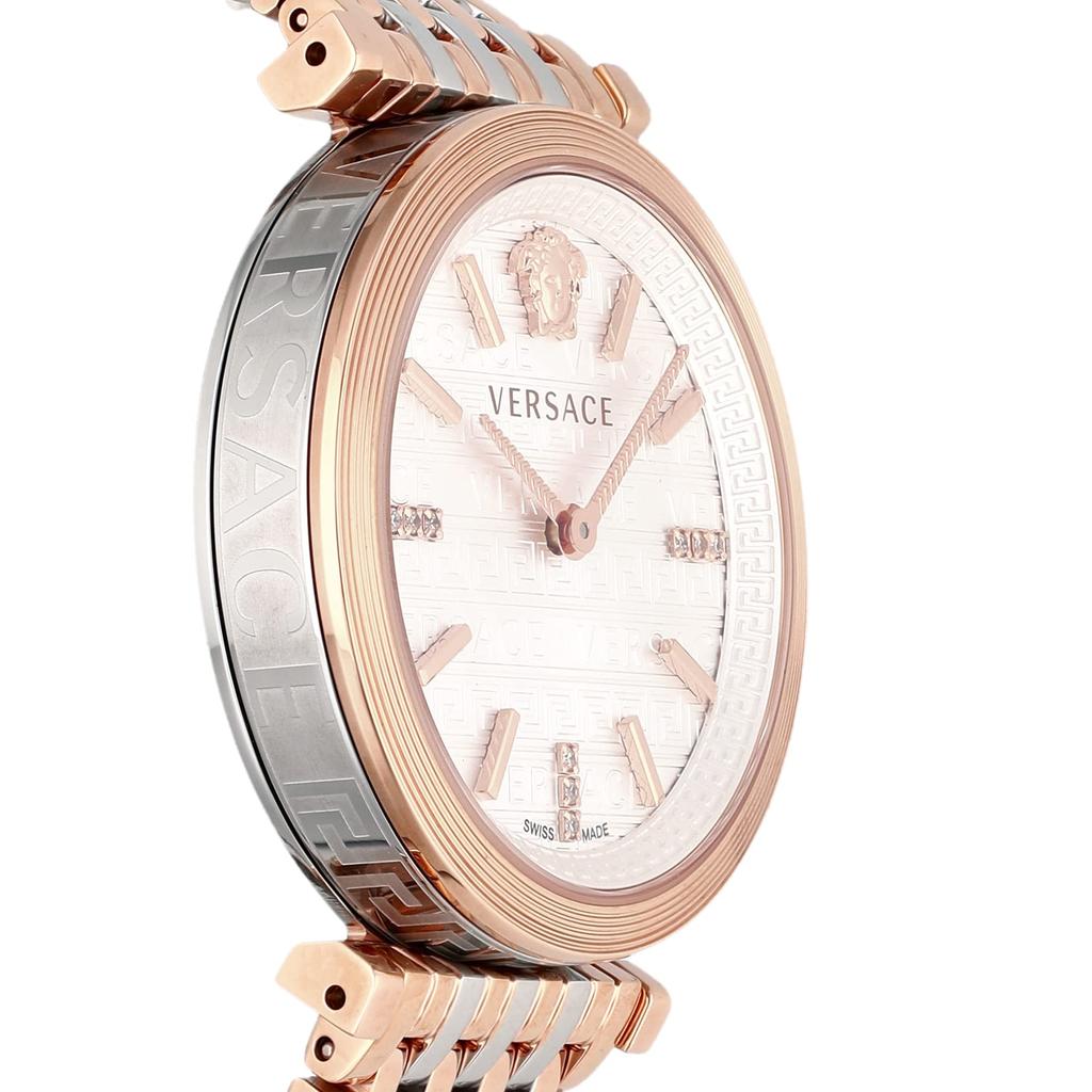 Часы Twist Серебряный циферблат Нержавеющая сталь Сапфировое стекло Кварцевые 36MM Швейцарские часы VELS01019 Золото [Versace] V-TWIST Мужские [Товар]