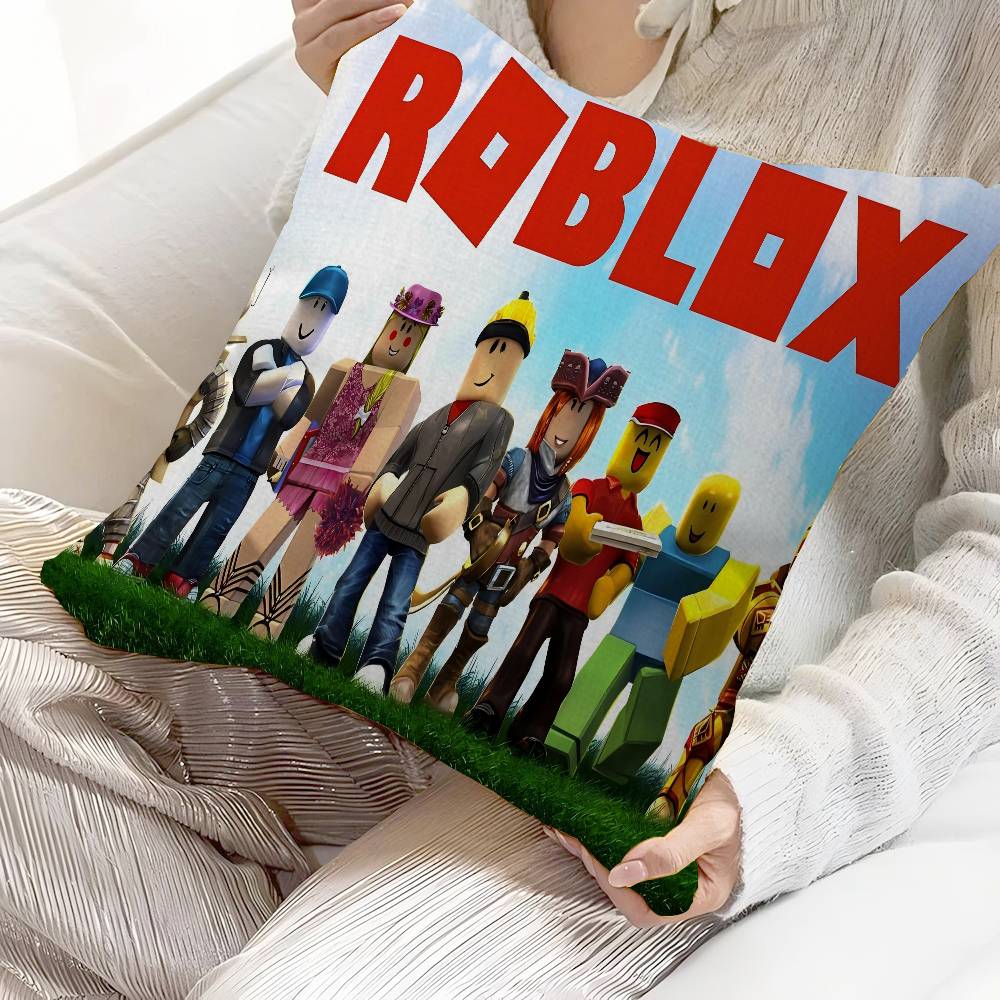 Cartoon R-Robloxs Game Pillow Gifts Home Office Furnishings Bedroom Sofa Car Cushion Cover Case 45X45Cm