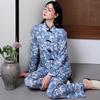 Пижама женская из чистого хлопка с длинным рукавом, весенняя, тонкий хлопок, в китайском стиле, комплект домашней одежды