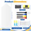 Magnetic Whiteboard Sticker 101 x 40.5 cm No Ghosting Adhesive Whiteboard Wallpaper Dry Erase Board Sheet for Office Home School