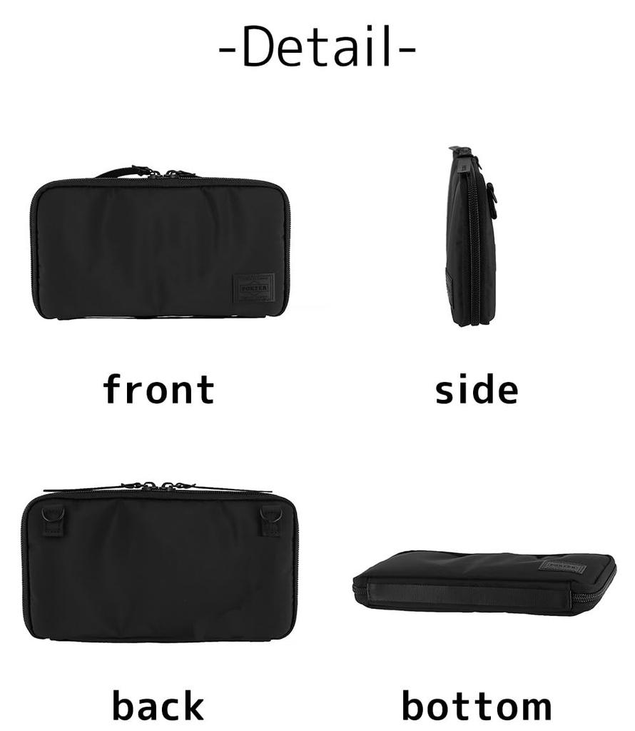 Porter Yoshida Bag Дорожная сумка Multi Pouch Multi Case Наплечная сумка Cape 2 Way Travel Organizer 883-15450 Черный