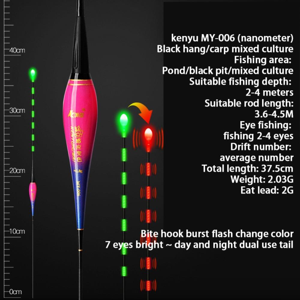 1pc LED Light Smart Fishing Led Light Float Color Change Gravity Sensing Chip Float  Rock Fishing