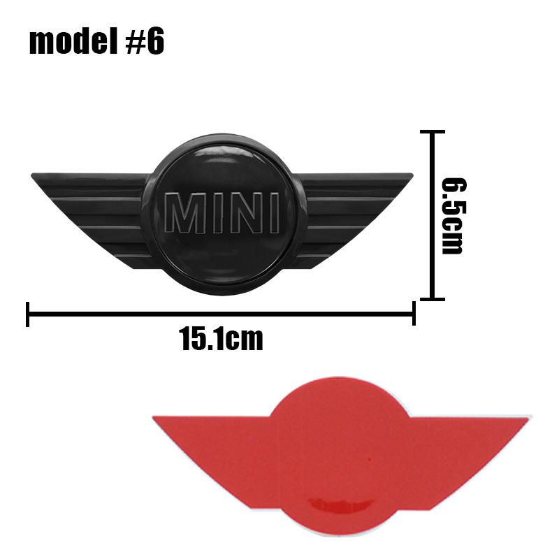 15.1cm 11.9cm 3D ABS Car Front Hood Emblem Rear Trunk Badge Stickers For MINI Cooper R50 R52 R54 R53 R56 Countryman R60 F55 F56 mjewr55