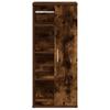 Bathroom Cabinet with Toilet Paper Holder Smoked Oak Finish 39 x 22 x 90 cm