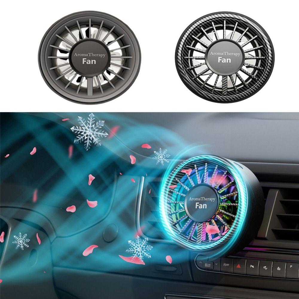 USB Автомобильный освежитель воздуха Стереоскопическое вращение Автомобильный диффузор Вентилятор Портативный вентилятор для автомобильной розетки Автомобиль