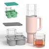 Silicone Cylinder Ice Tray with Lid Portable Popsicle Maker Easy Release Ice Mold for Cocktails Whiskey Juice