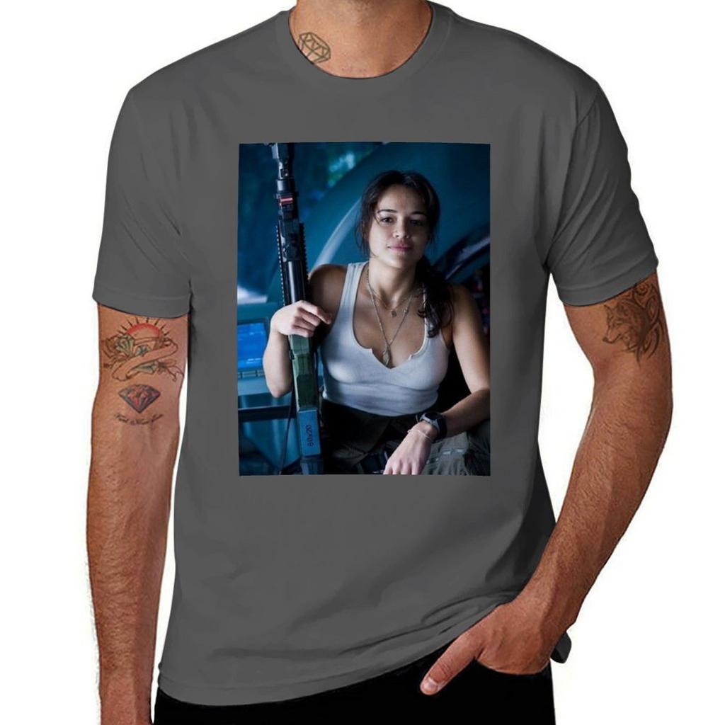 Michelle Rodriguez Tshirt Breathable Mesh Panel Tshirt