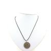 Stones and Minerals. Hungary 50 Forint Coin Necklace. Black Cord.