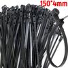 500/100pcs Nylon Cable Ties with Mounting Screw Hole Self Locking Loop Wraps Zipper Cables Tie Wire Fastening Straps Bundle Tool