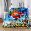 Мультяшная Аниме Super Wings Плед для кровати Пикника Ребенка Супер Мягкий Милый Kawaii Высокое Качество Фланелевый Плед Подарок на День Рождения