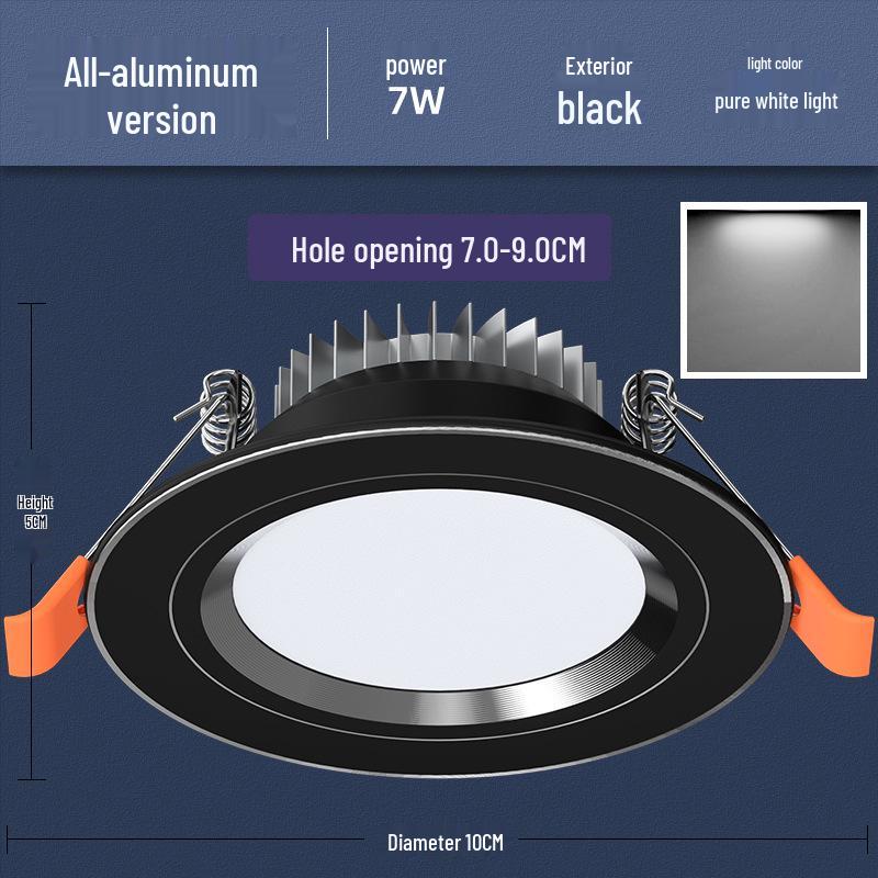 Recessed Ceiling Downlight for Living Room, 5-Inch Cutout, Bullseye Design
