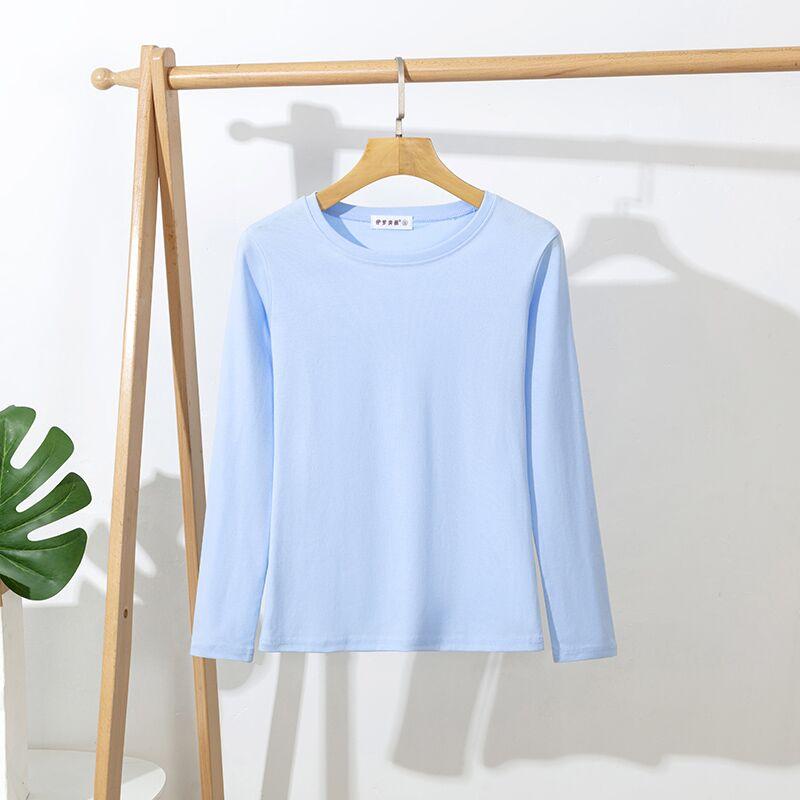 Женская хлопковая белая футболка с длинным рукавом, женские топы, тонкая женская одежда