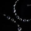 Прозрачные ювелирные изделия в виде капли воды, ожерелье из искусственного хрусталя и круглой бусины, серьги-кисточки, браслет из бисера в виде капли для свадебной вечеринки