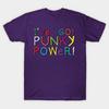Asian Size Men Black Print T-shirt Punky Power No-Cut Heat Transfer Print Cotton Tshirt