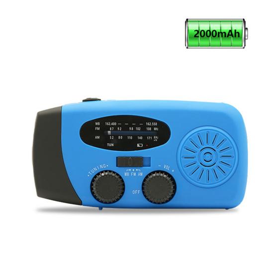 Hand Crank Emergency Radio with Flashlight Compact Portable Multifunctional FM/AM Solar Radio LED Torch
