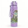 1PC Fishing Bear Cartoon 750ml Color Plastic Sports Water Bottle Leakproof Flip Straw Lid Suitable for Sports Office Home Use