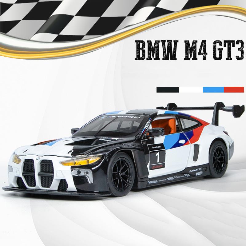 CCA 1:24 BMW M4 GT3 M6 BMW CSL Z4 Alloy Car Diecasts & Toy Vehicles Car Model Sound and light Car Toys For Kids Gifts