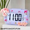 Светодиодные цифровые часы Hello Kitty Melody, Будильник Kuromi с ночником, Настольные часы, Украшения для рабочего стола, спальни, прикроватной тумбочки, Подарок для детей