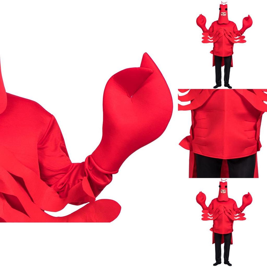 Eyecatching Red Lobster Cosplay Costume Durable Performance Outfit For Halloween And Festive Events