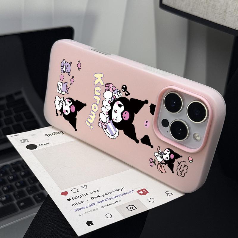 Ударопрочный гелевый чехол Kuromi для Apple iPhone 11/12/13/14/15/16/17 Pro Max