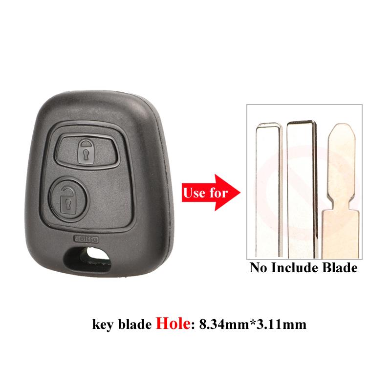 Jingyuqin Корпус для автомобильного пульта ДУ для Citroen C1 C4 Peugeot 107 207 307 407 206 306 406 Toyota Aygo Запасной корпус для брелока 2 кнопки