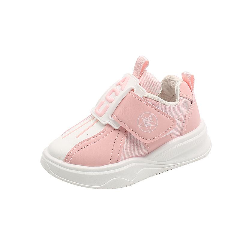 New autumn children's fashion sneakers, casual breathable soft-soled sports shoes, stylish versatile comfortable white shoes