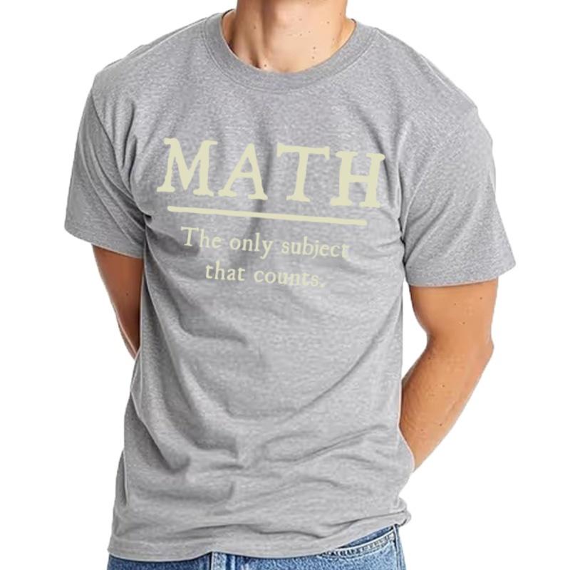 Camisetas Divertidas De MatemáTicas El Sujeto Que Cuenta Para Hombres Camisetas De AlgodóN Con Cuello Redondo Para Pr